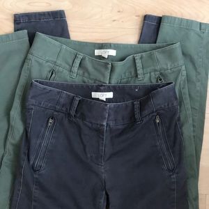 2 pairs of petite LOFT pants 2P